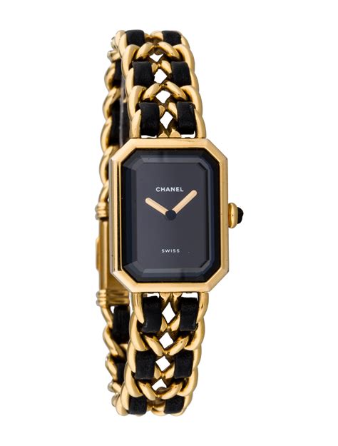 chanel watch black and gold|Chanel premiere watch price.